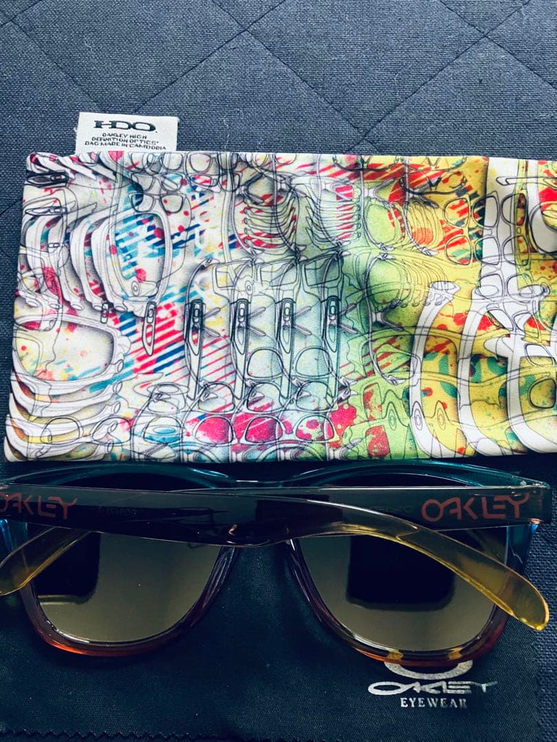 オークリー　OAKLEY フロッグスキン　サングラス ミラー 純正偏光レンズ