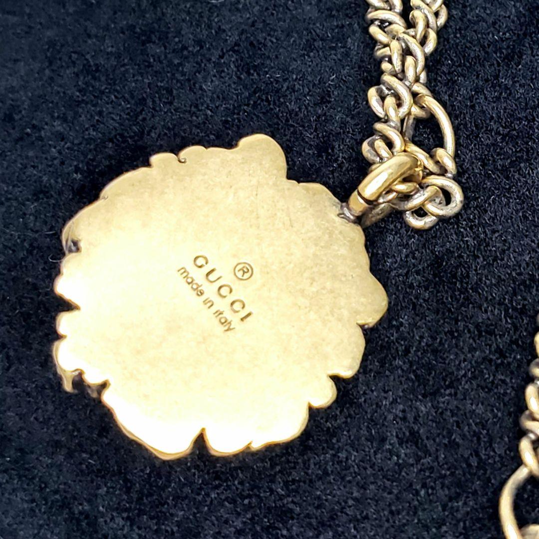 GUCCI グッチ ライオンヘッドアンティークゴールドネックレス 美品