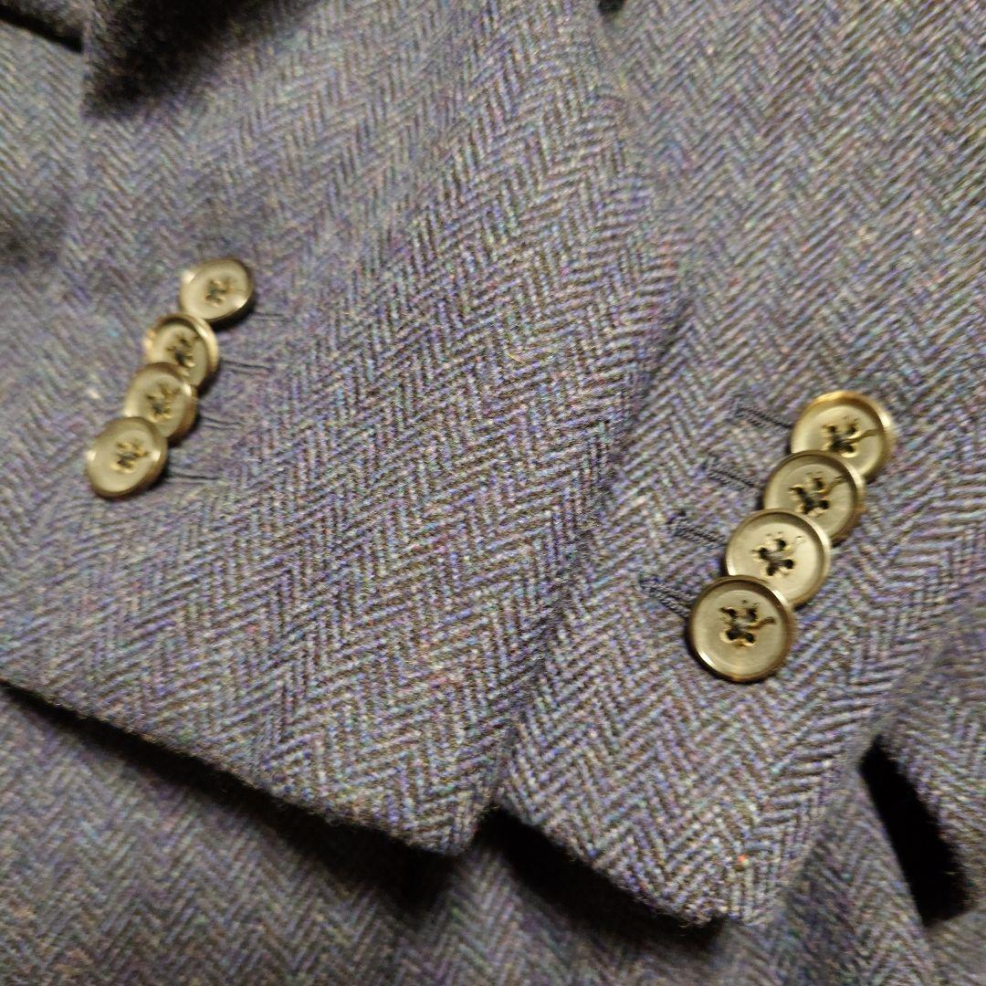 ISAIA イザイア ジャケット 46 ネイビー ツィード