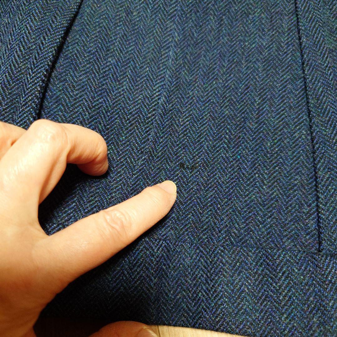 ISAIA イザイア ジャケット 46 ネイビー ツィード