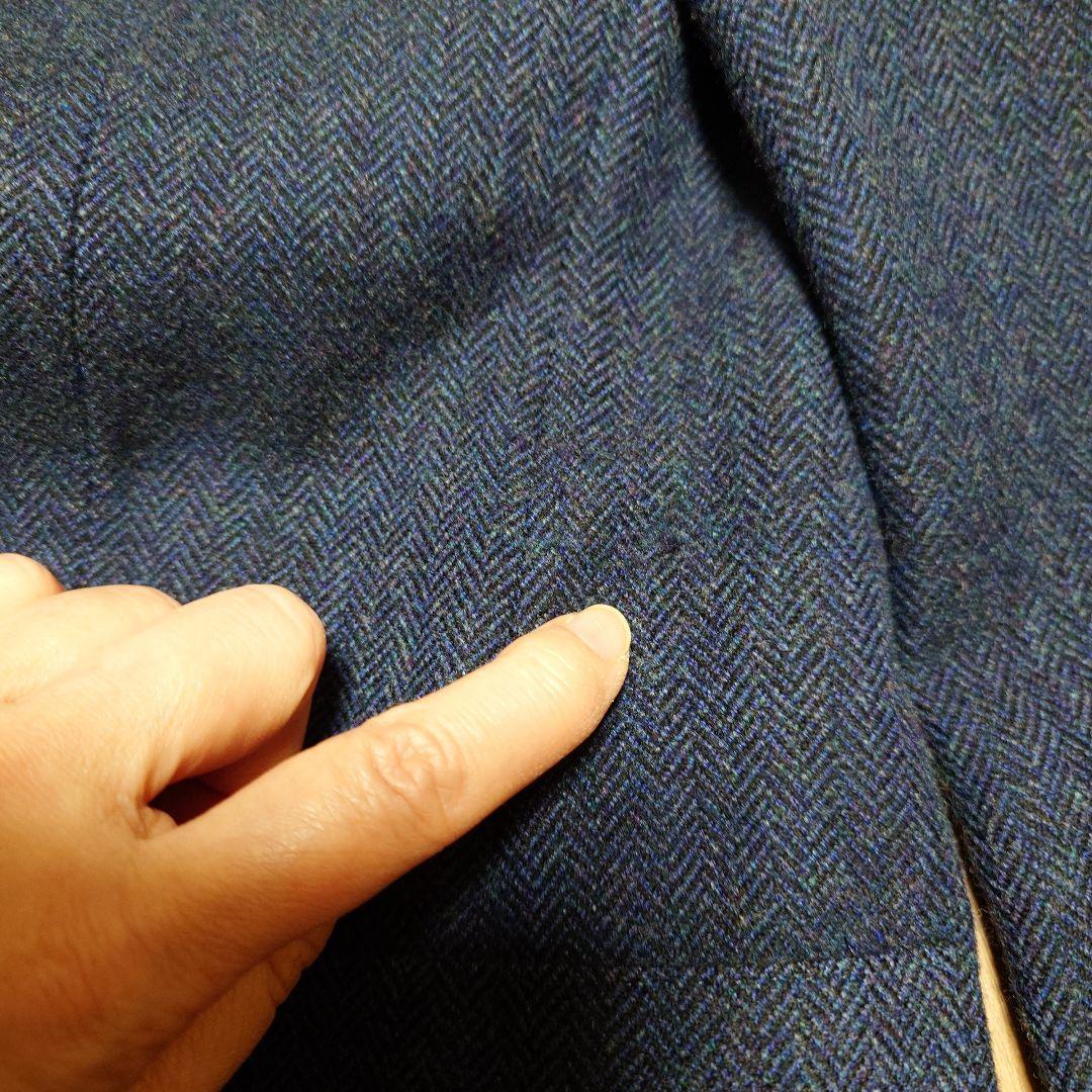 ISAIA イザイア ジャケット 46 ネイビー ツィード