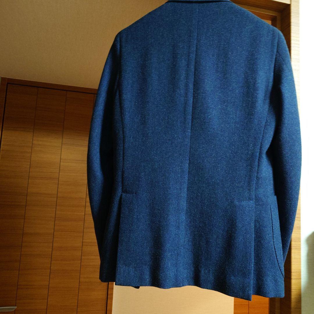 ISAIA イザイア ジャケット 46 ネイビー ツィード