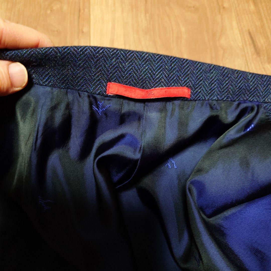 ISAIA イザイア ジャケット 46 ネイビー ツィード