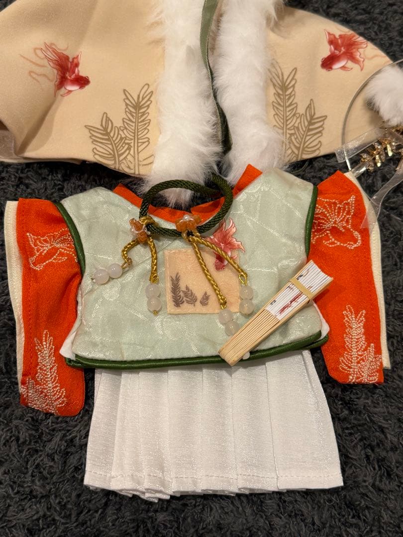 20cm限定着せ替えぬいぐるみ服漢服金魚柄