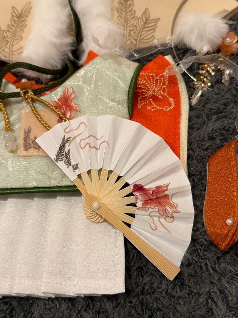 20cm限定着せ替えぬいぐるみ服漢服金魚柄