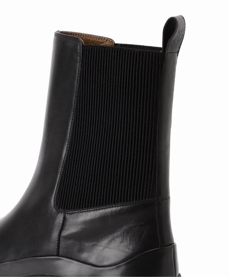 LE TALON GRISEレザーVIBRAMバックリブショートブーツ