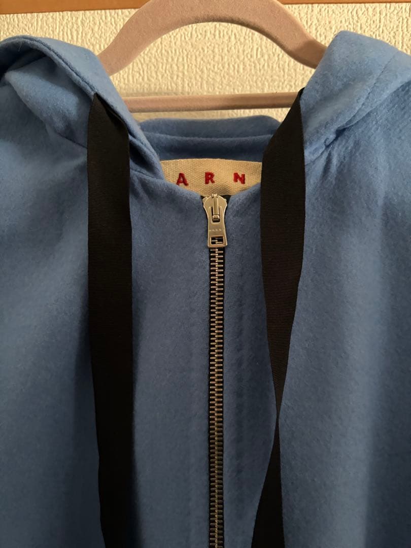 マルニ　MARNI フードコート　ブルー　イタリア製