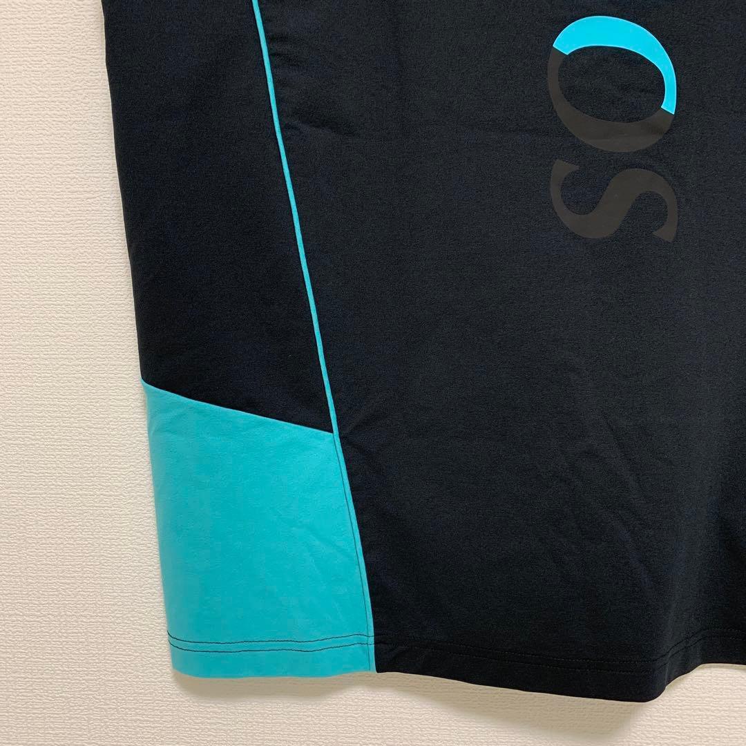 CRONOS★タンクトップ XL 黒 水色 C08-TK-2415ST