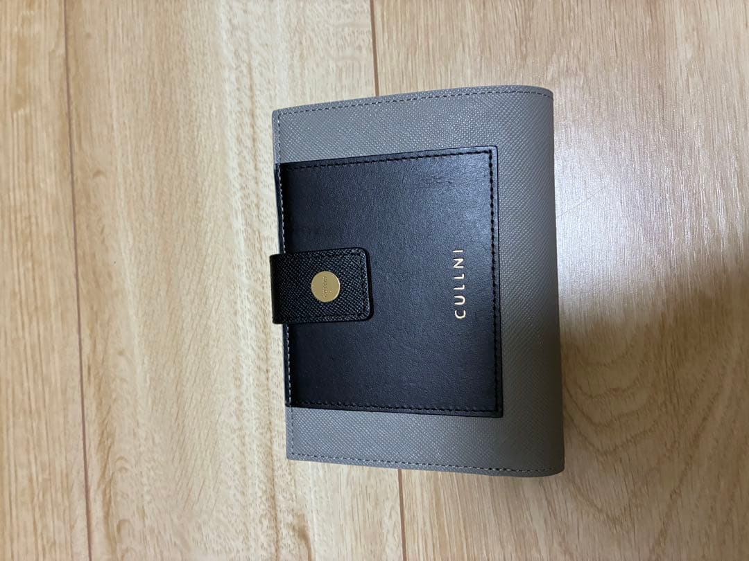 CULLNI 二つ折り財布 グレー/ブラック