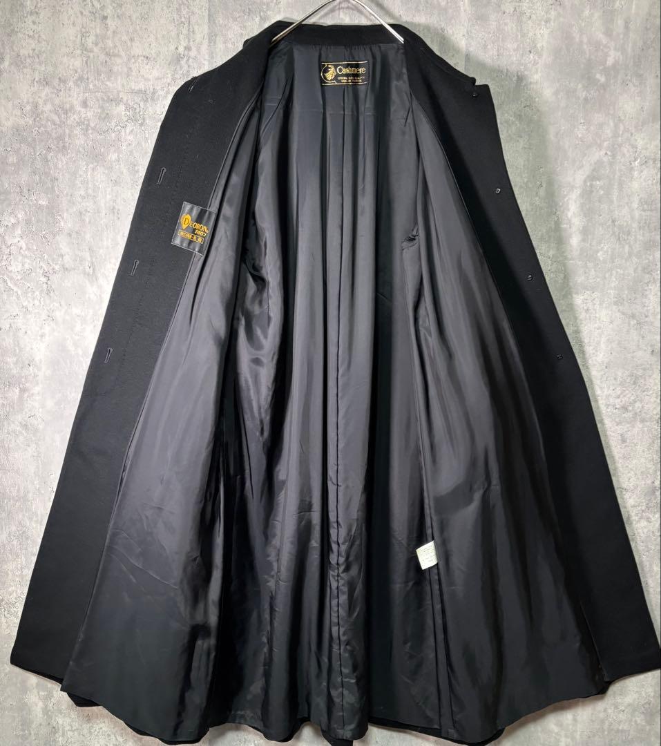 高級 カシミヤ 100％ ロングコート 黒 美品 13サイズ