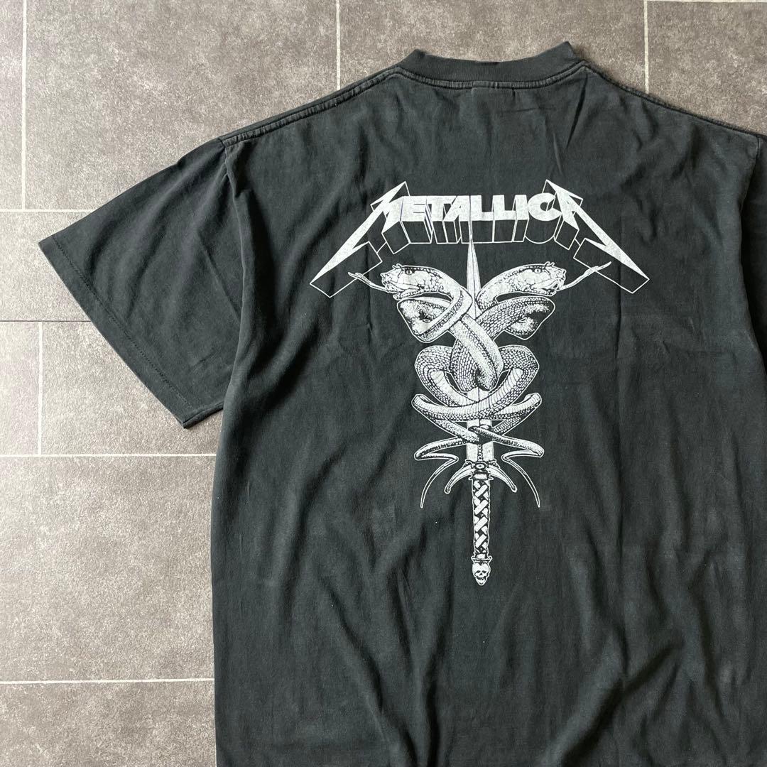 llica メタリカ S/S フェード Tシャツ 墨黒 XL