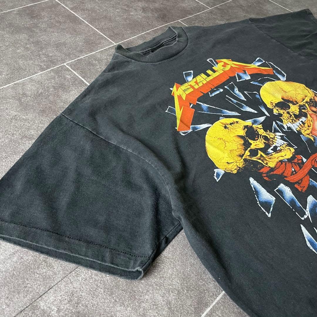llica メタリカ S/S フェード Tシャツ 墨黒 XL