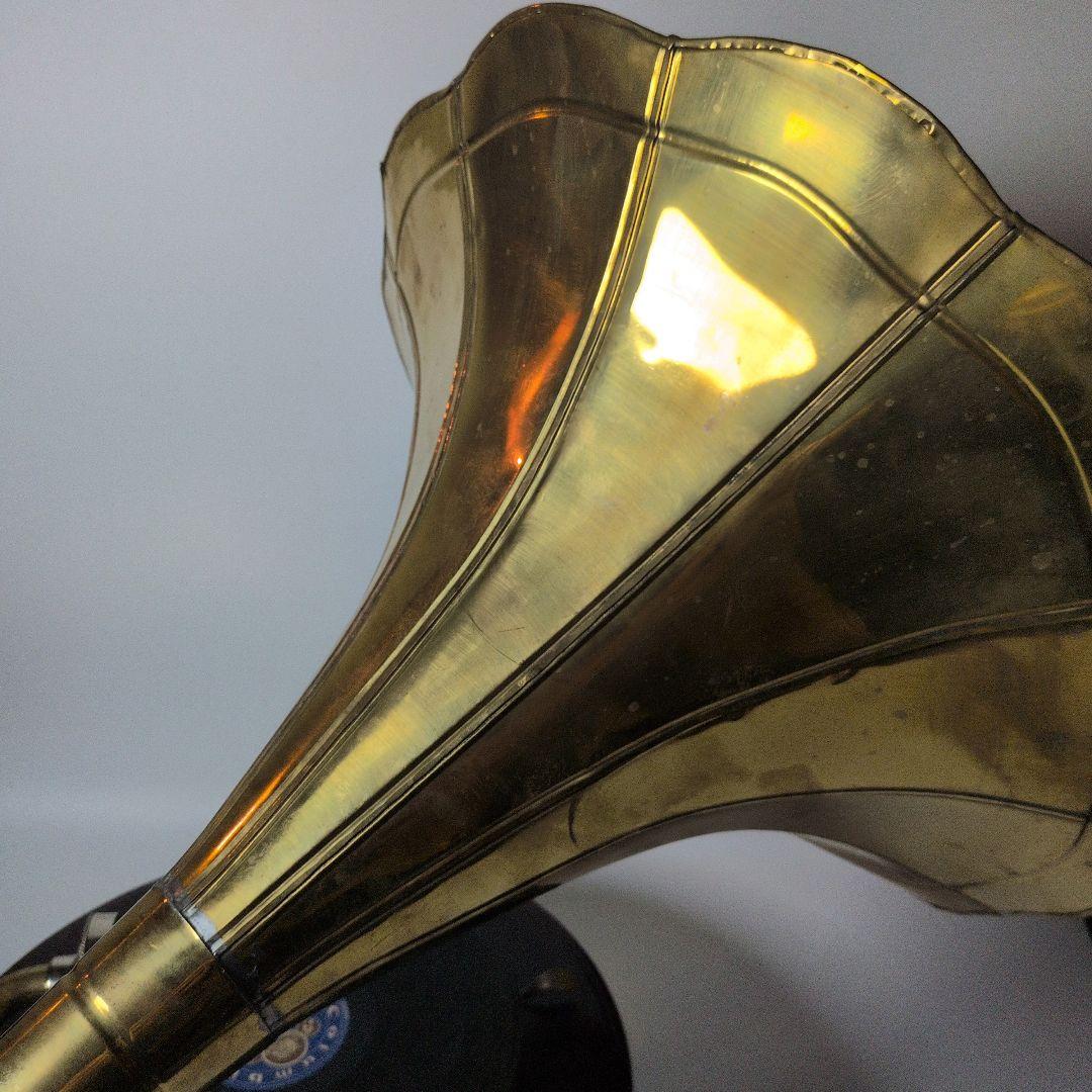 【美品・可動品】蓄音機 his master’s voice ラッパ型 再現品