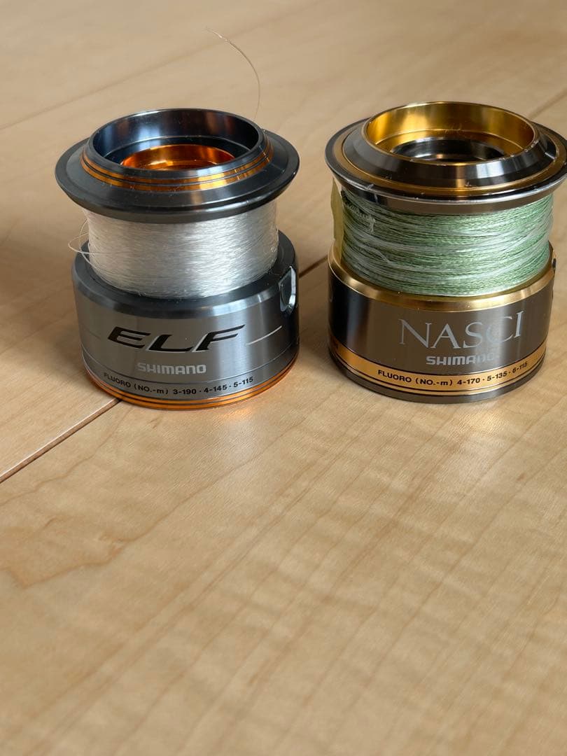Shimano ELF C5000 リール　換えスプール　カスタムハンドル