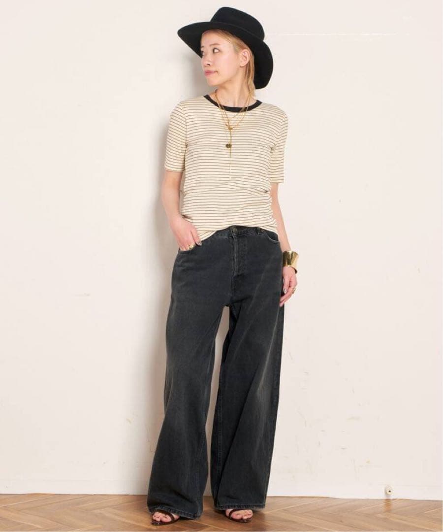 【完売・美品】HAIKURE BETHANYデニム BLACK 26サイズ