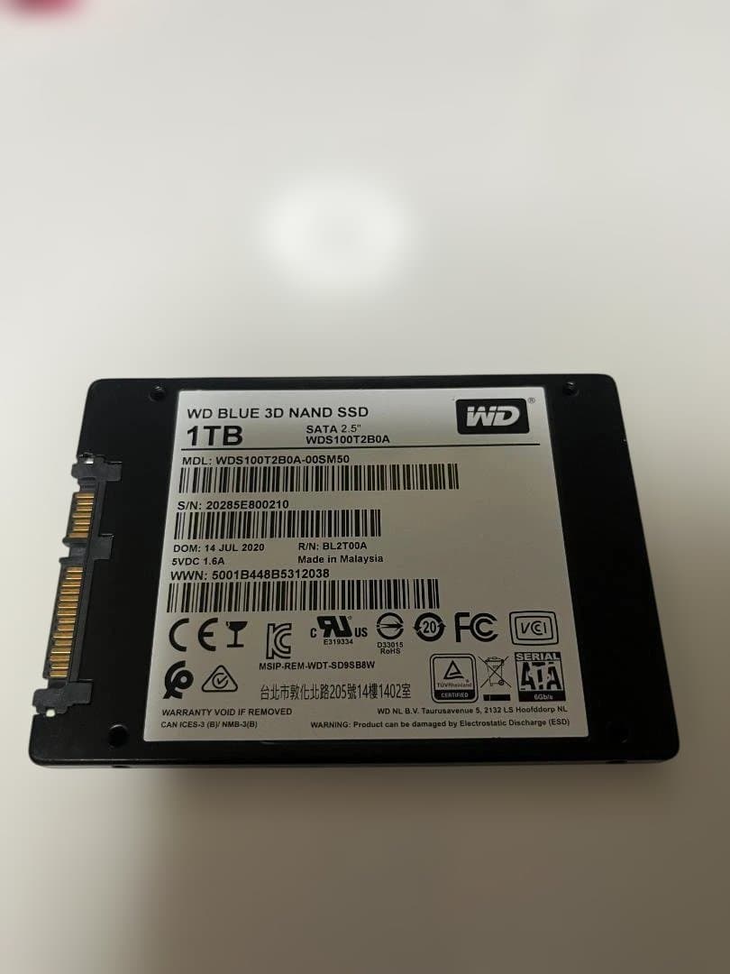 Western Digital SSD 1TB WD Blue 正常95%