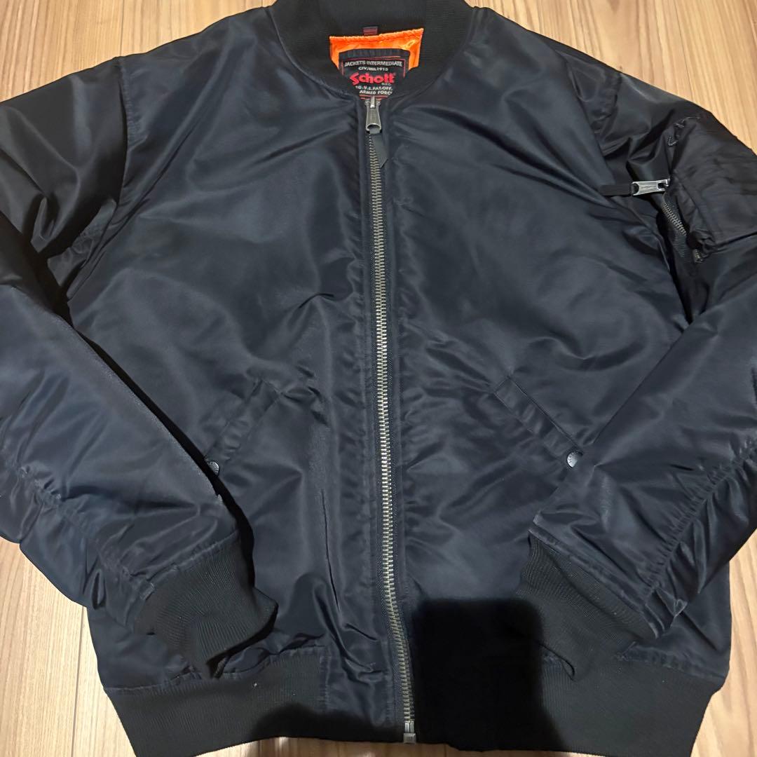 Schott MA-1 フライトジャケット L ブラック 新品