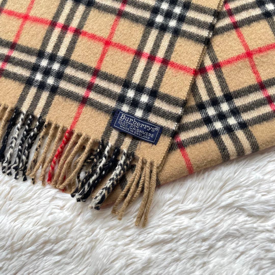 BURBERRYS イングランド製 ノバチェック カシミヤ マフラー