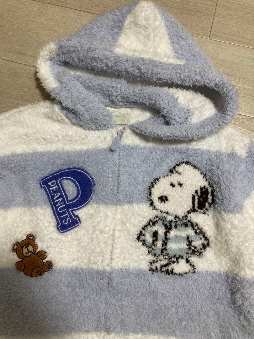 ジェラピケPEANUTS スヌーピー フード付きルームウェア M-L