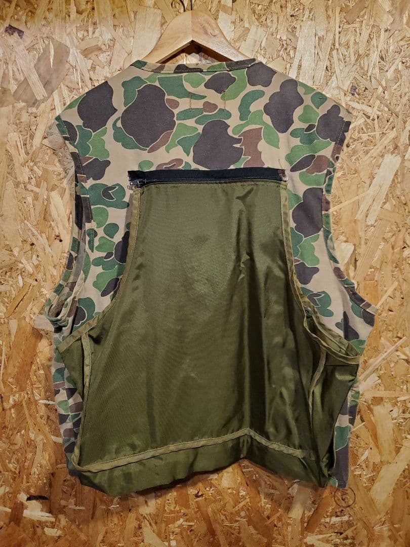 80s SAFTBAK ハンティングカモ ダック ベスト古着 ヴィンテージ