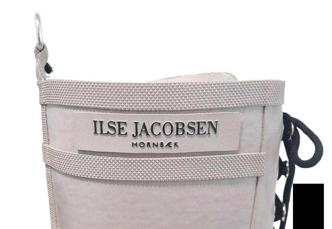 ILSE JACOBSEN レインブーツ レースアップ ベージュ 23.0cm