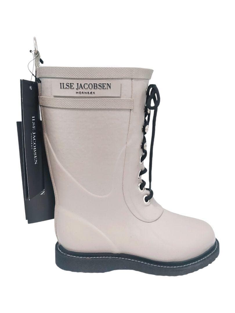 ILSE JACOBSEN レインブーツ レースアップ ベージュ 23.0cm