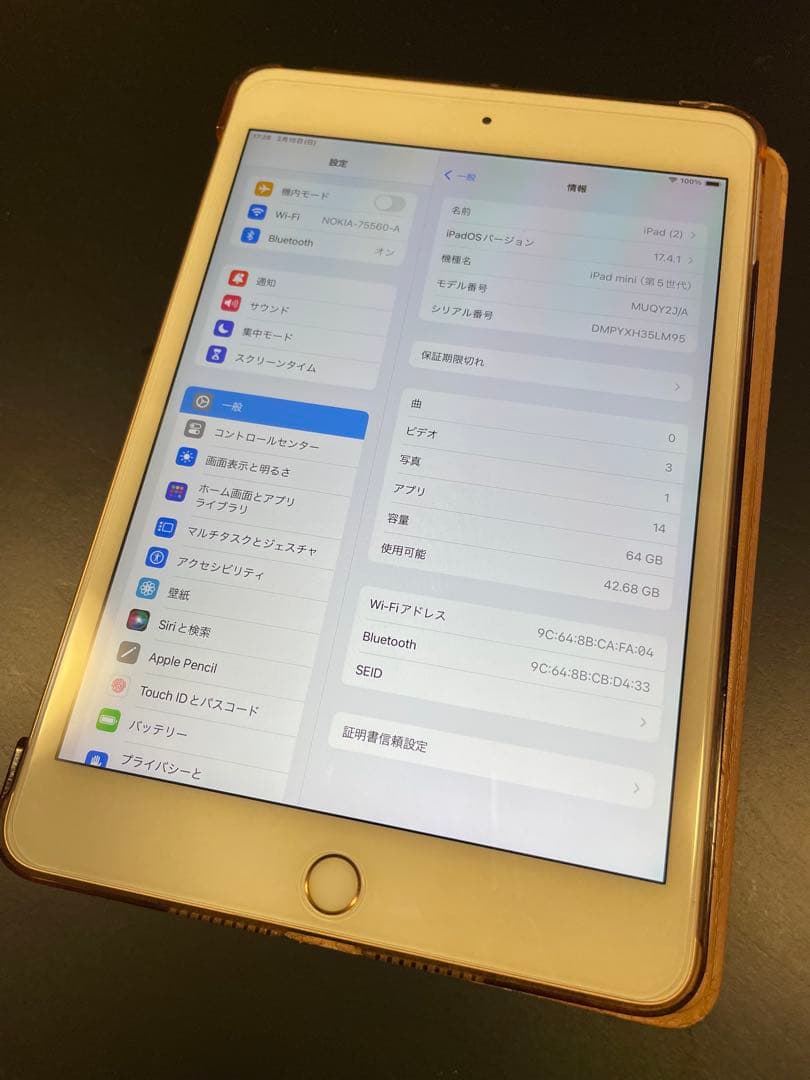 Apple ipad mini 第5世代　64GB ゴールド　wi-fi
