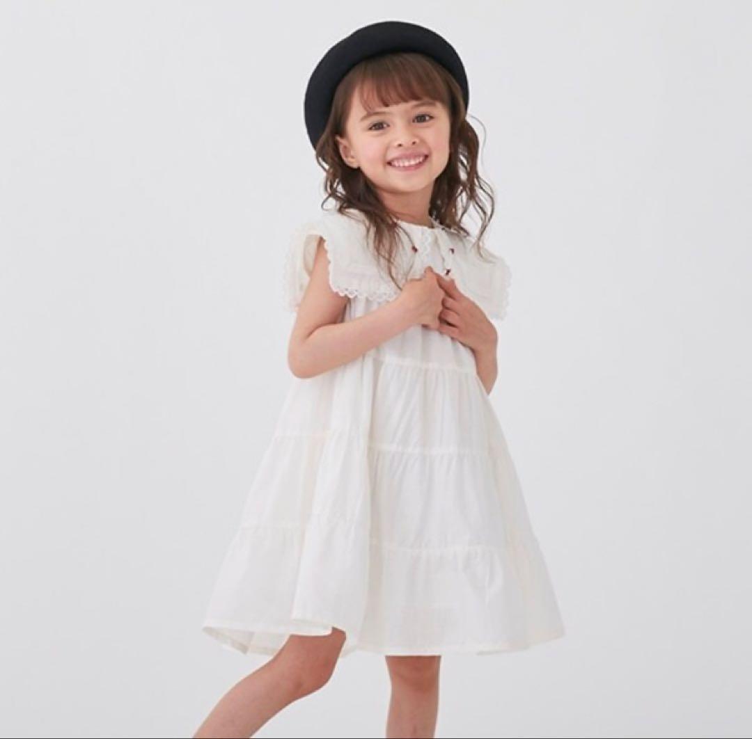 プティマインリアン　親子リンクコーデ　姉妹　年子　お揃い　ハート　ティアード