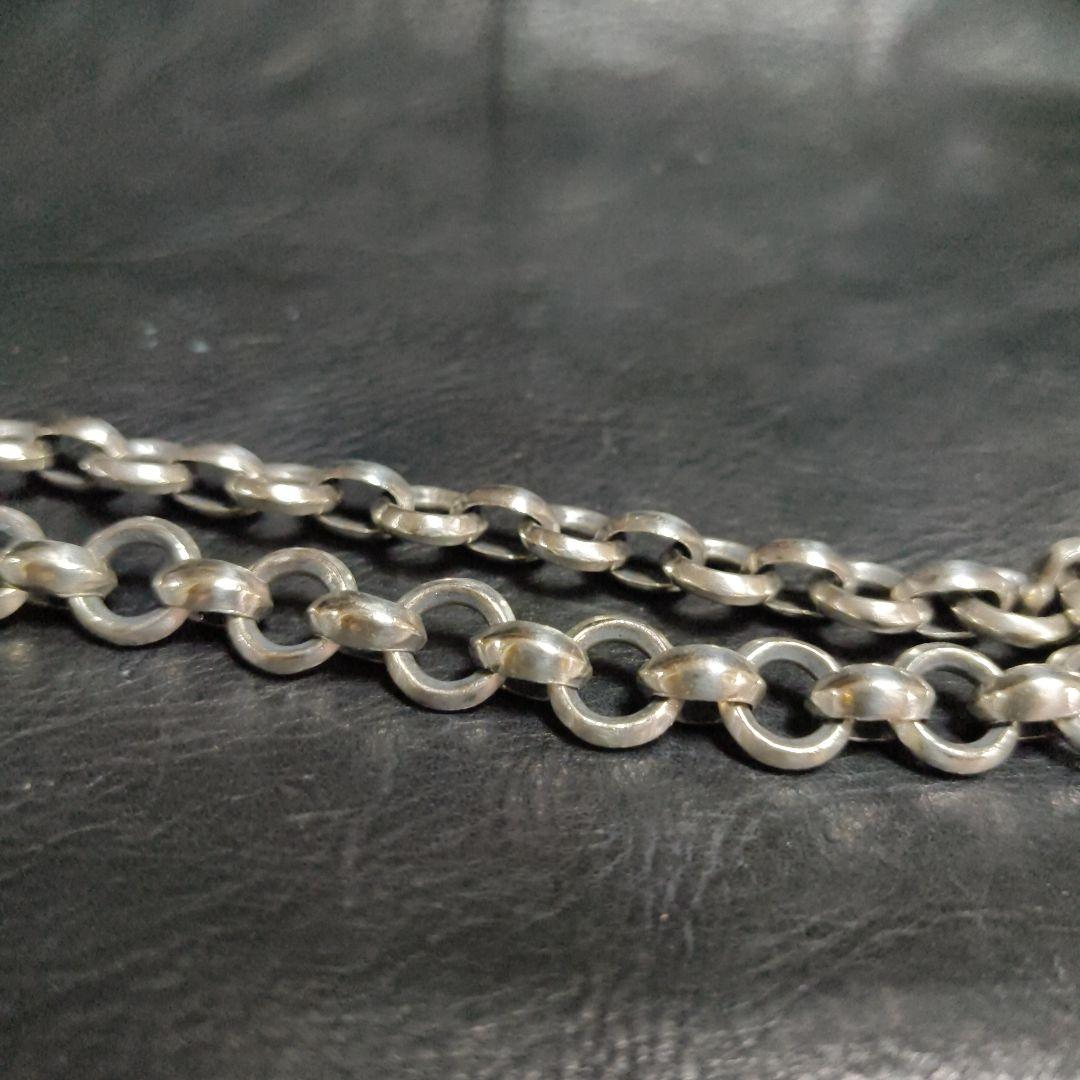 シルバー925 極太チェーンネックレス 66.6g 約43.5cm