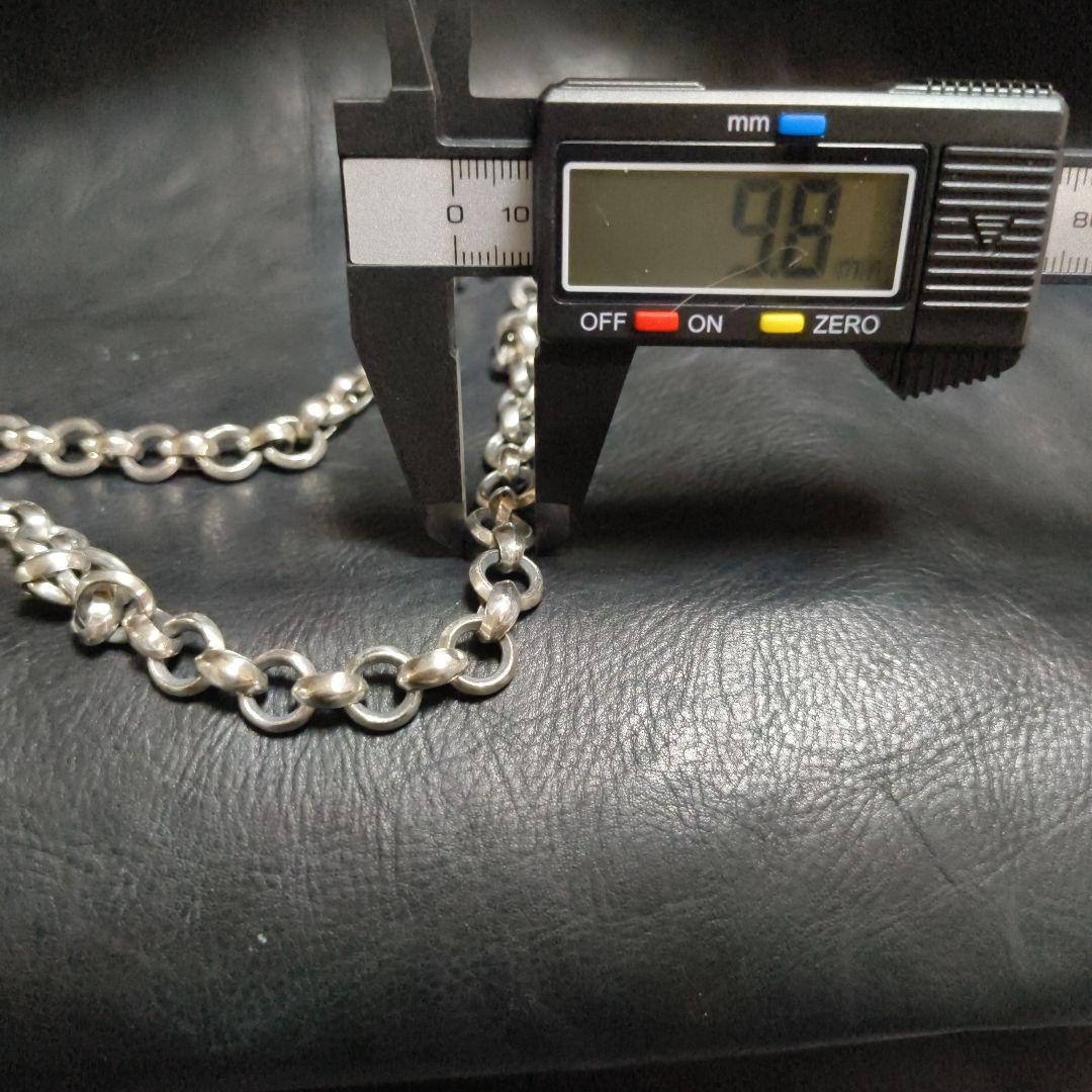 シルバー925 極太チェーンネックレス 66.6g 約43.5cm