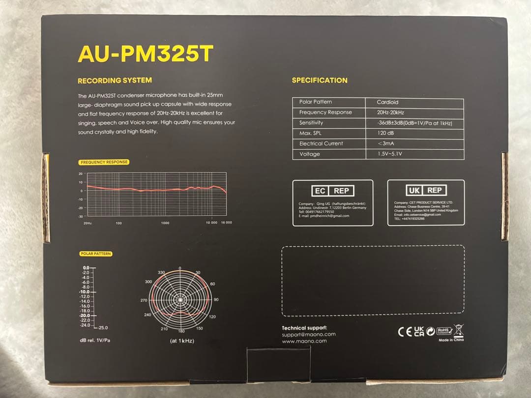 maono AU-PM325T コンデンサーマイク