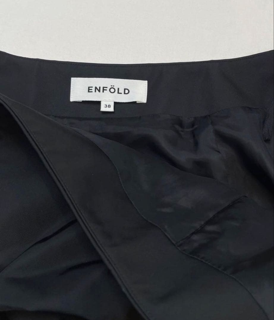 (限定セール)ENFOLD 20AW メモリーツイルランダムタックスカート 38