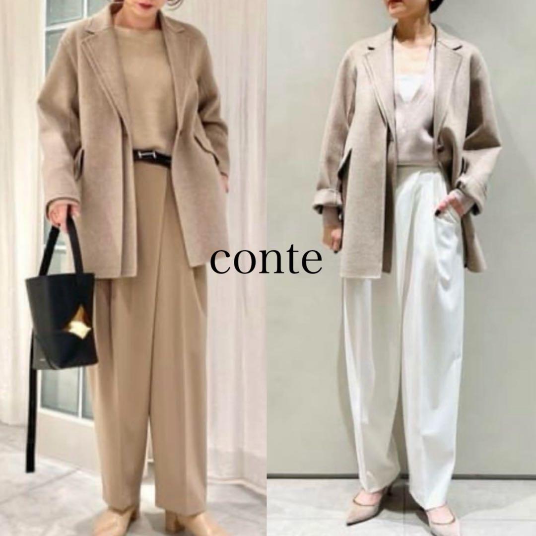 定価6万❤️conte❤️ダブルラペルリバーコート❤️Mサイズ　辺見えみり