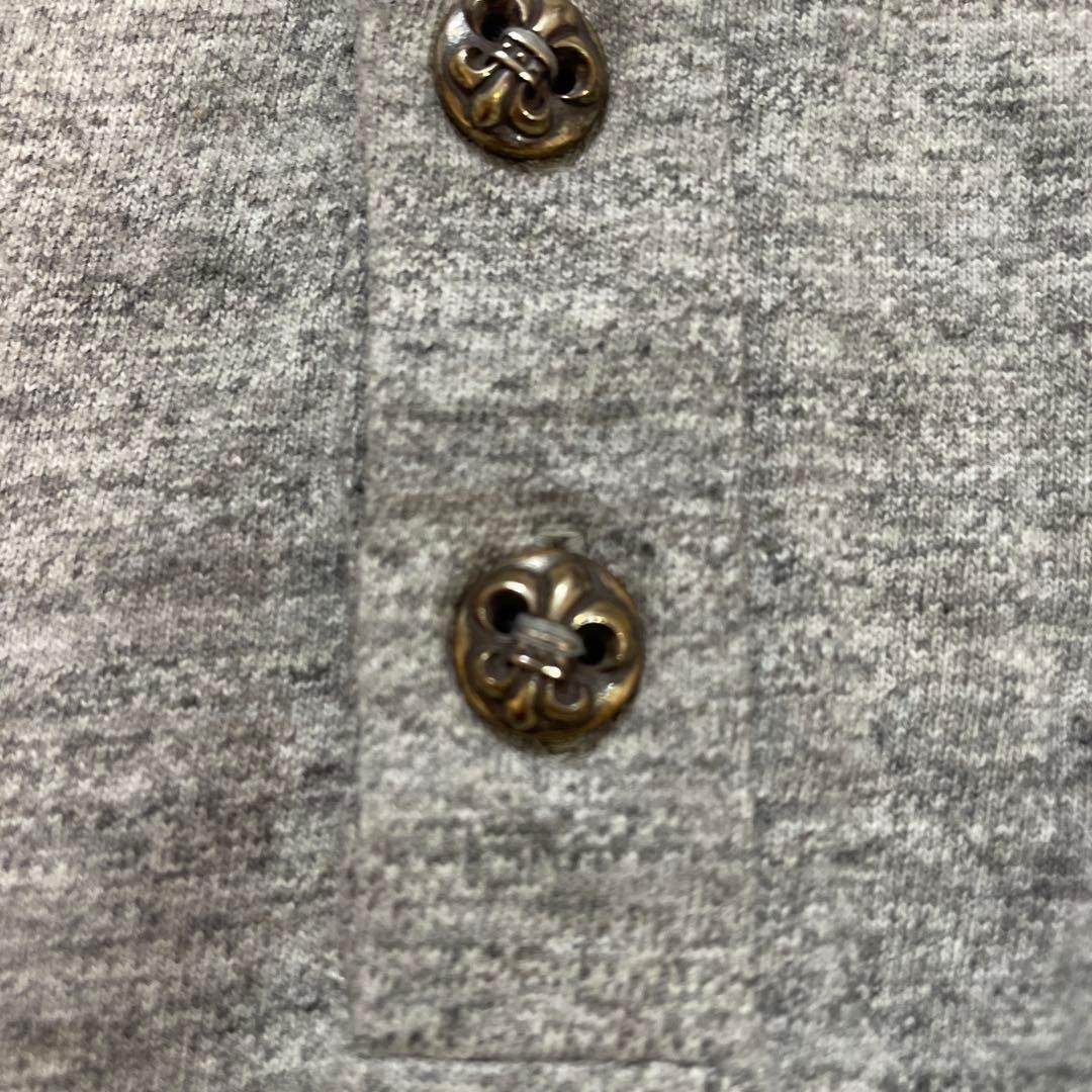 激レア　クロムハーツ　グレー 半袖 シルバーボタン　刺繍　値下げ致します！
