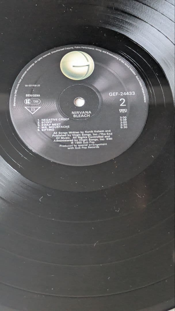 Nirvana Bleach レコード オランダ盤 輸入盤 ニルヴァーナ