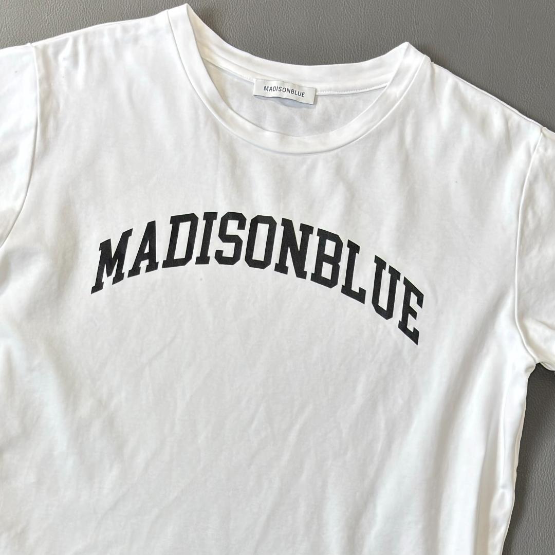 マディソンブルー 25ss カレッジロゴ Tシャツ 白 01 ua3