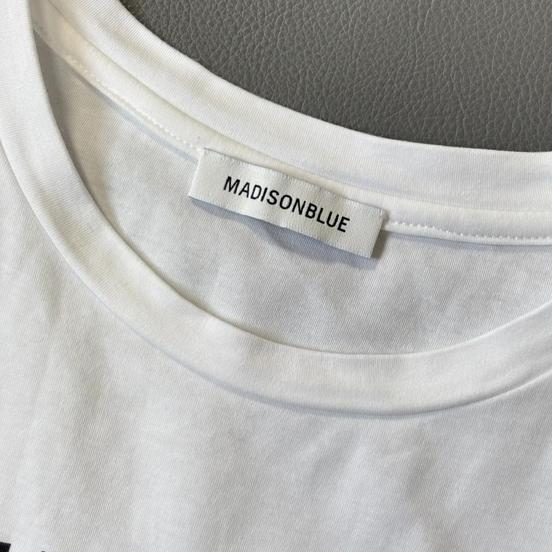 マディソンブルー 25ss カレッジロゴ Tシャツ 白 01 ua3
