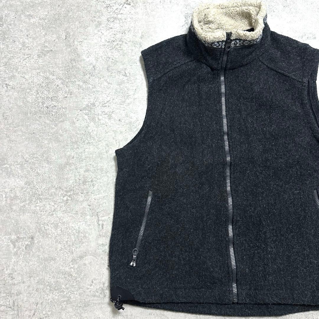 90s USA製 alf アルフ メルトン ジップアップベスト アウトドア レア