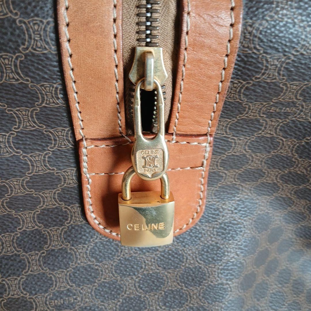 CELINE ボストンバッグ ブラウンレザー