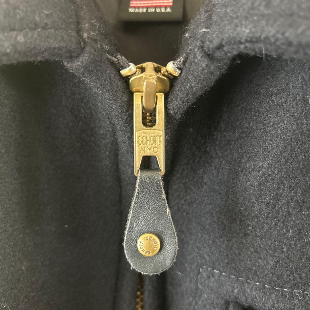 美品 schott ショット ウール CPOジャケット 黒 36 アメリカ製