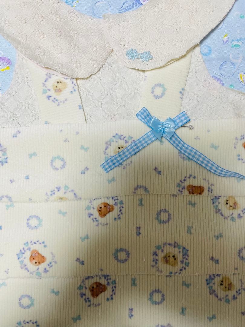 ♡5malu♡　ハンドメイド　犬服　わんこ服　3段フリル お散歩ワンピ