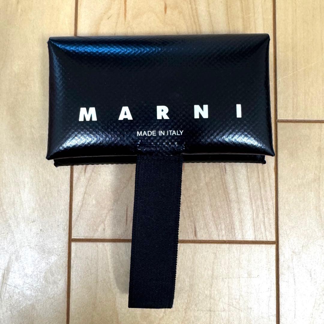 【美品】MARNI マルニ オリガミ 三つ折り 財布 ブラック