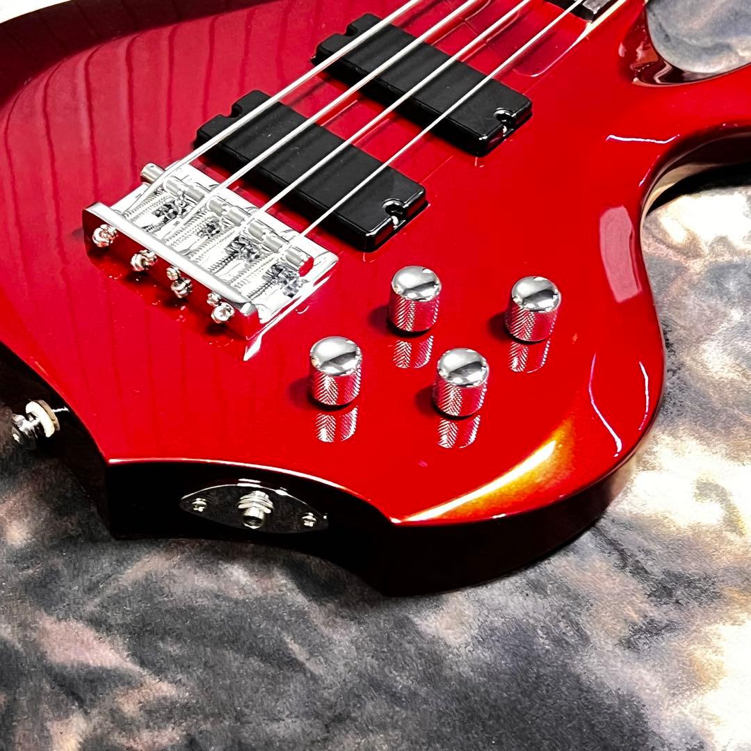 【弦新品】グラスルーツ フォレスト エレキベース メタリックレッド 管AH