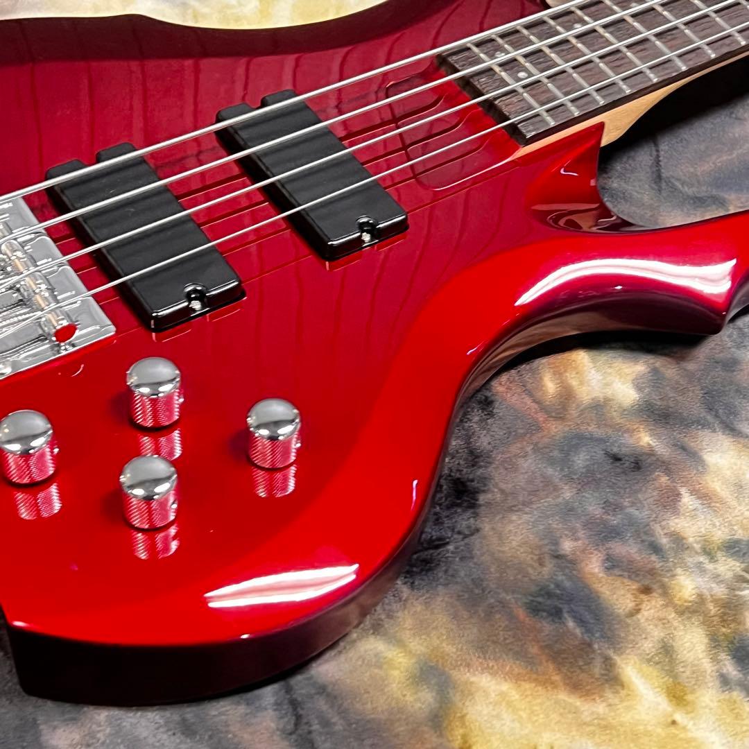 【弦新品】グラスルーツ フォレスト エレキベース メタリックレッド 管AH