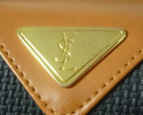 希少　極美品　イヴ・サンローラン　YSLロゴ金具プレート　ボストンバッグ