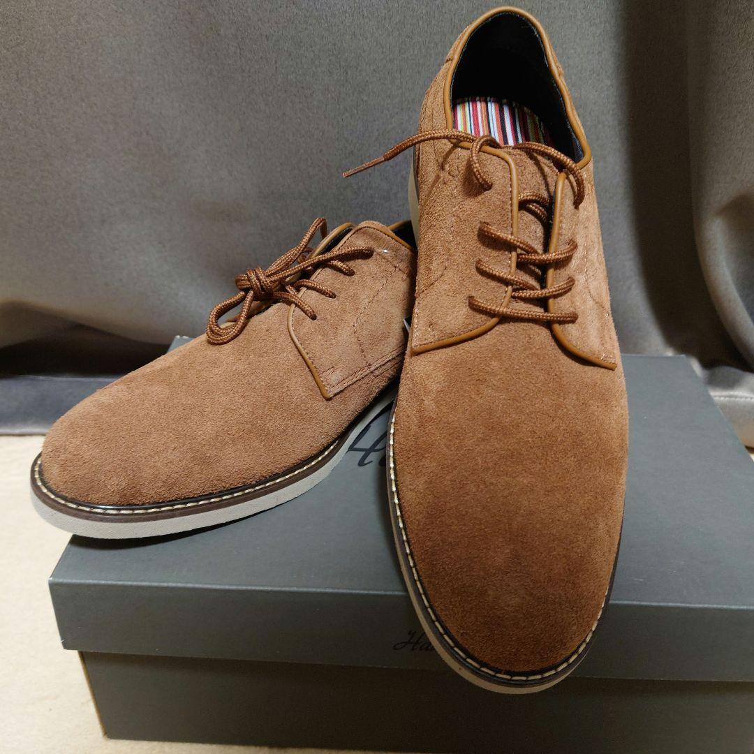 Hawkins ブラウン 革靴 デッキシューズ(26.5cm)