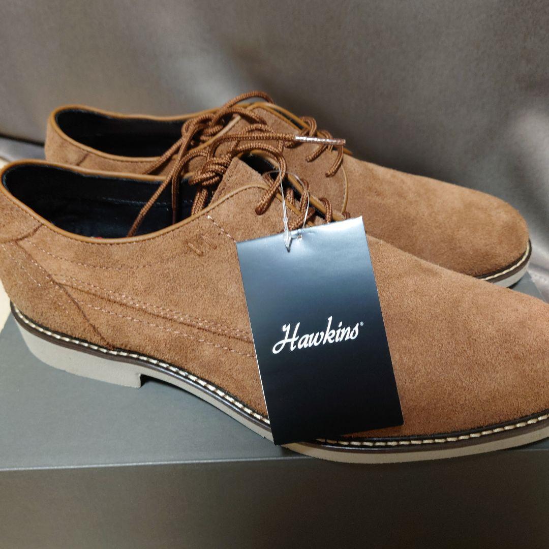 Hawkins ブラウン 革靴 デッキシューズ(26.5cm)