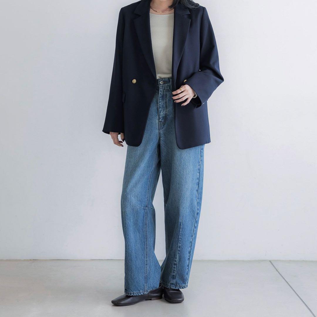 クルーレ crewre ソフトカーヴィーデニムパンツ