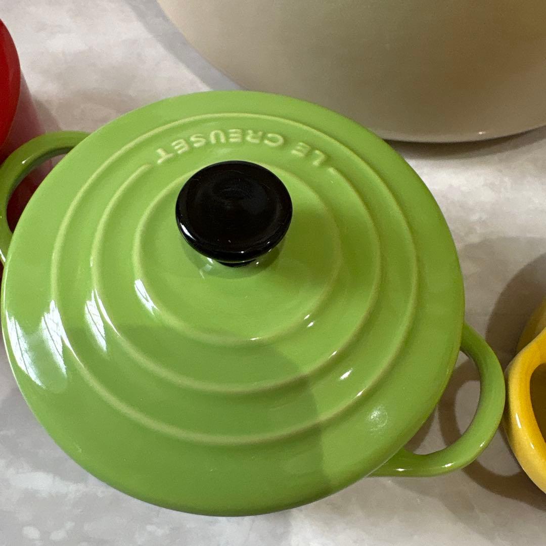 LE CREUSET 両手鍋セット ホワイト・カラフル