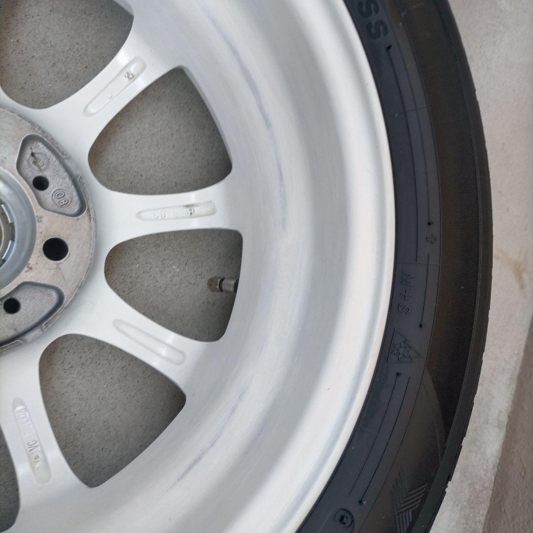 LM Sport ホワイトホイールとYokohamaスタッドレスタイヤセット